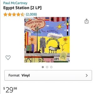 Paul McCartney “Egypt Station” vinyl brand new!